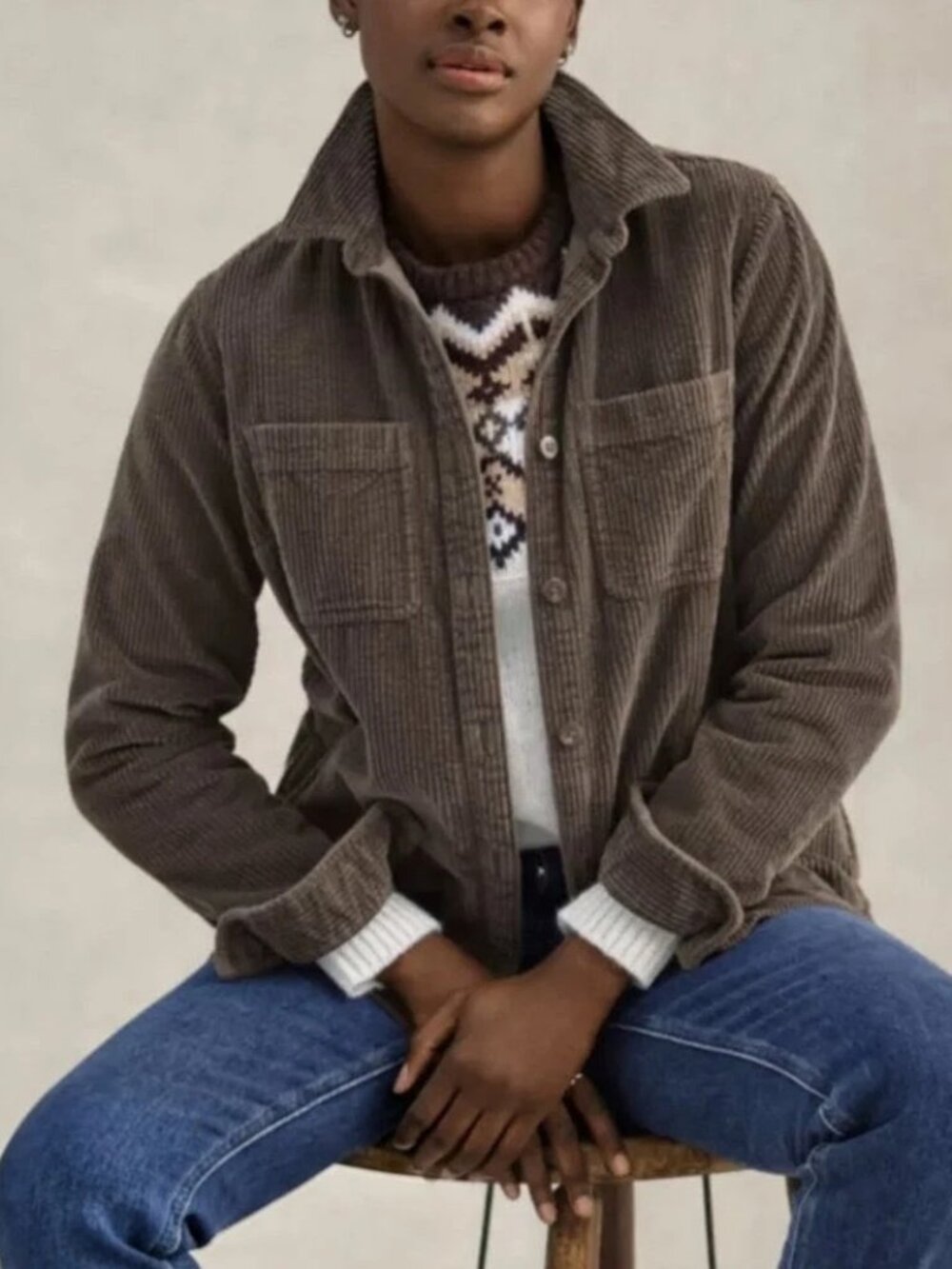 L.L. Bean Woman's Comfort Corduroy Relaxed Overshirt Dark Brown Size M NWOT